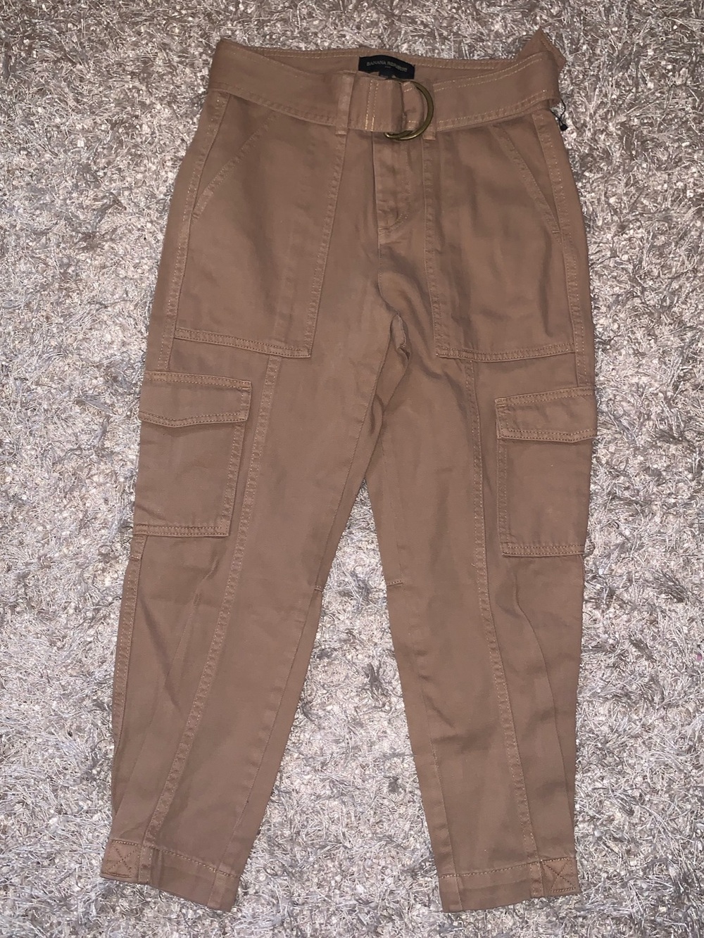 Banana Republic Women’s Tan Cargo Belted Pants size 00